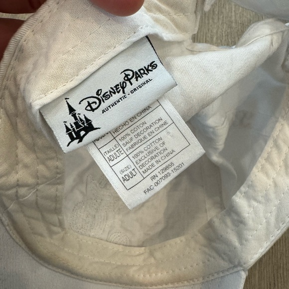 DISNEY PARKS white Baseball hat sequin Mickey Mouse twill adult - Picture 6 of 7